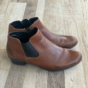 Remonte Tan Leather Ankle Boots Size 38 or US 7.5-8